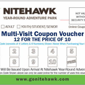 12for10 Multi-Visit Coupon Voucher - Adult (age18+)
